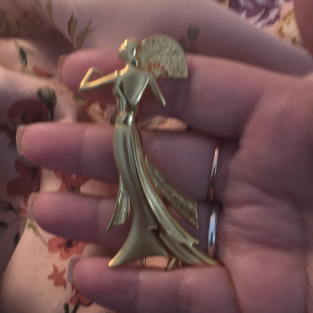 JJ Vintage Deco Art Nouveau Lady Brooch - Picture 2 of 5